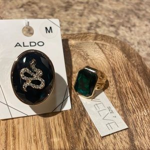 EMERALD RINGS, 2 SET, NWT